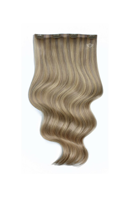 Cappuccino - Volumizer 16" Silk Seamless Clip In Human Hair Extensions 50g | Foxy Locks