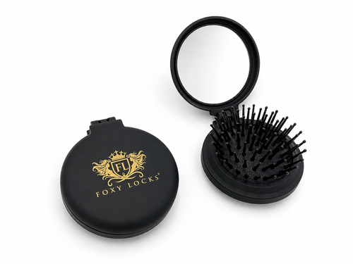 Compact Travel Mirror Brush