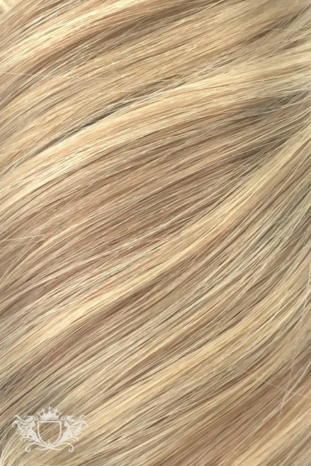 Latte Blonde - Invisible 20" Deluxe Clip In Human Hair Extensions 200g