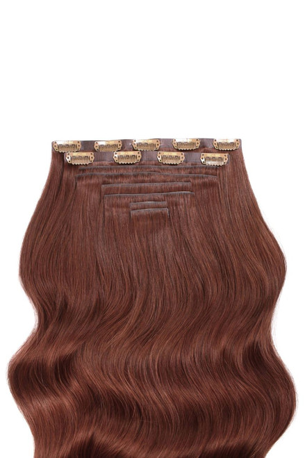 Mahogany - Invisible 20" Deluxe Clip In Remy Human Hair Extensions 200g