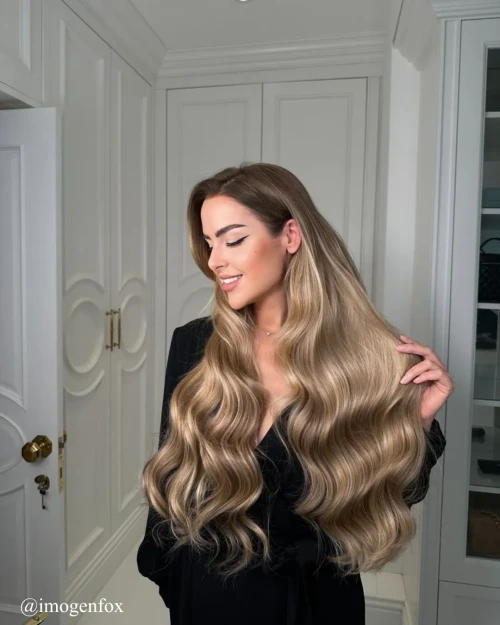Cappuccino - Invisible 20" Deluxe Clip In Remy Human Hair Extensions 200g