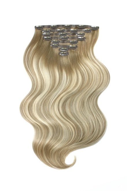 Hazelnut Chai - Invisible 20" Deluxe Clip In Human Hair Extensions 200g