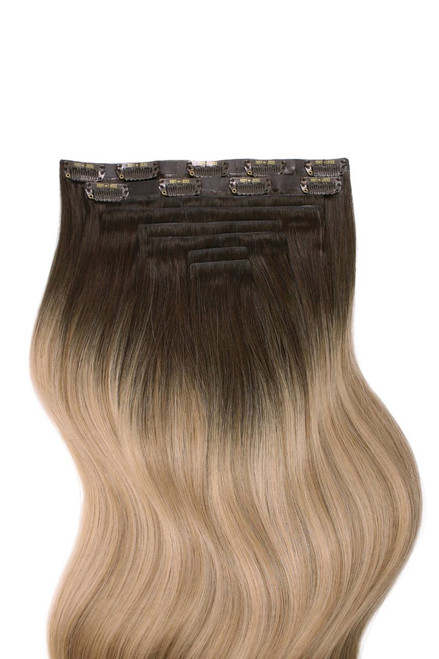 Coffee Caramel - Invisible 20" Deluxe Clip In Remy Human Hair Extensions 200g