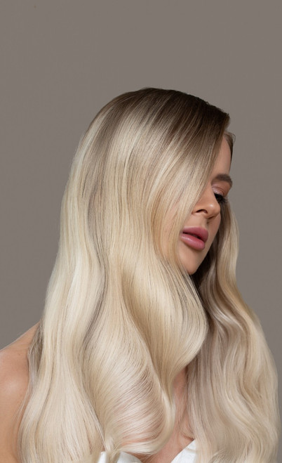 Santorini Blonde - Double Wefted Lace Full Head Clip in Human Hair Extensions