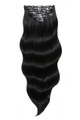 Jet Black - Luxurious 24" Silk Seamless Clip In Remy Human Hair Extensions 280g