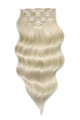 Platinum Blonde - Superior 22" Silk Seamless Clip In Human Hair Extensions 230g