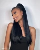 Jet Black - Wrap Ponytail Clip In Hair Extensions 12 / 16 / 22 Inch