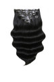 Jet Black - Elegant 14" Silk Seamless Clip In Remy Human Hair Extensions 120g