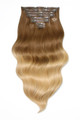 Honey Spice Ombre - Deluxe 20" Silk Seamless Clip In Human Hair Extensions 200g