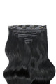 Jet Black - Invisible 20" Deluxe Clip In Remy Human Hair Extensions 200g
