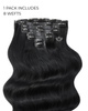 Jet Black - Invisible 20" Deluxe Clip In Remy Human Hair Extensions 200g