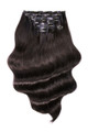 Brown Black - Invisible 20" Deluxe Clip In Remy Human Hair Extensions 200g