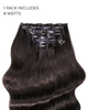 Brown Black - Invisible 20" Deluxe Clip In Remy Human Hair Extensions 200g