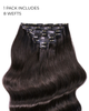 Brown Black - Invisible 20" Deluxe Clip In Remy Human Hair Extensions 200g