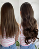 Chocolate - Invisible 20" Deluxe Clip In Remy Human Hair Extensions 200g