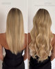 Latte Blonde - Invisible 20" Deluxe Clip In Remy Human Hair Extensions 200g