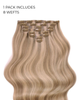 Cappuccino - Invisible 20" Deluxe Clip In Remy Human Hair Extensions 200g