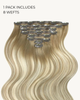 Creme Brulee - Invisible 20" Deluxe Clip In Remy Human Hair Extensions 200g