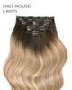 Coffee Caramel - Invisible 20" Deluxe Clip In Remy Human Hair Extensions 200g