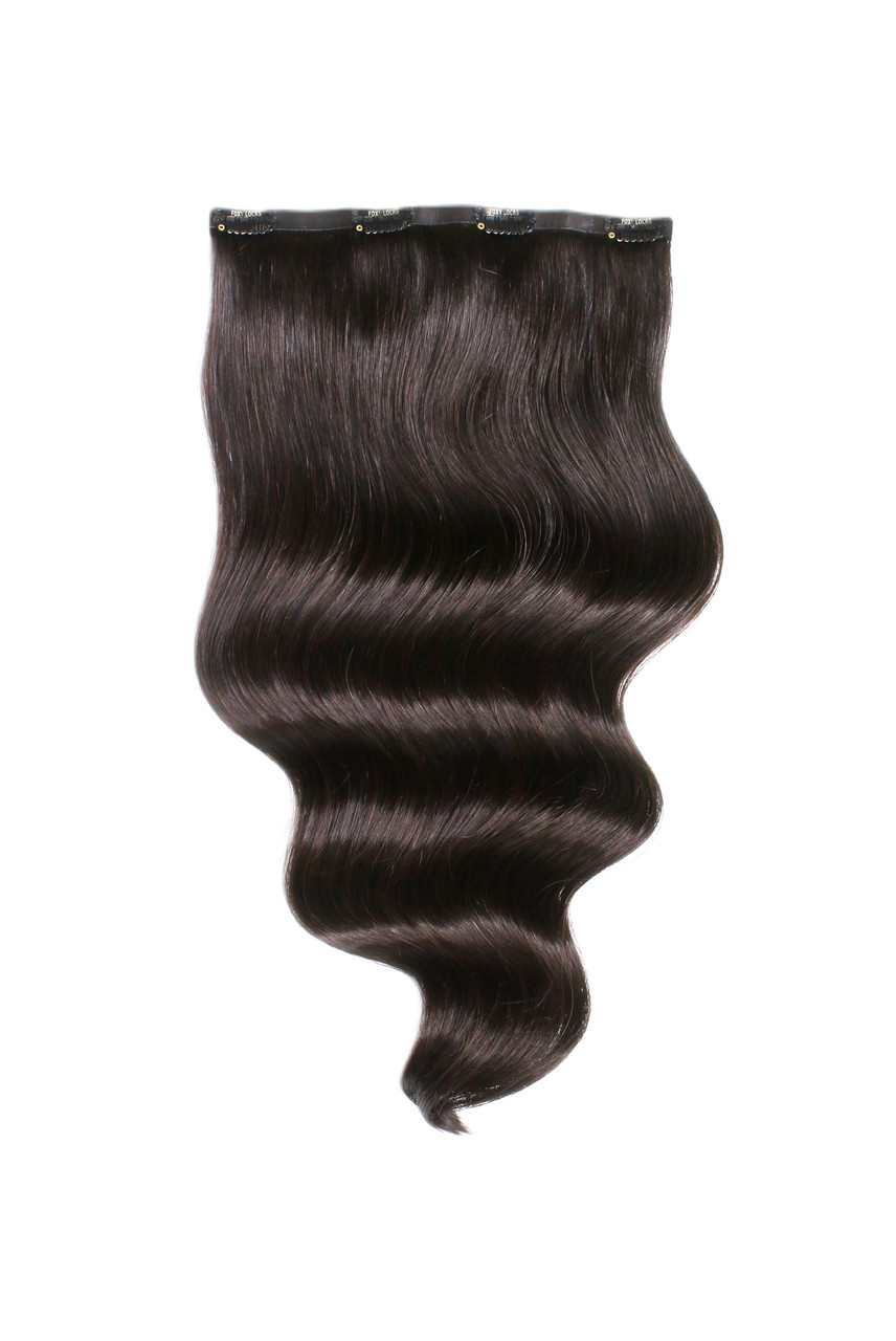 Brown Black Volumizer Clip In Hair Extensions