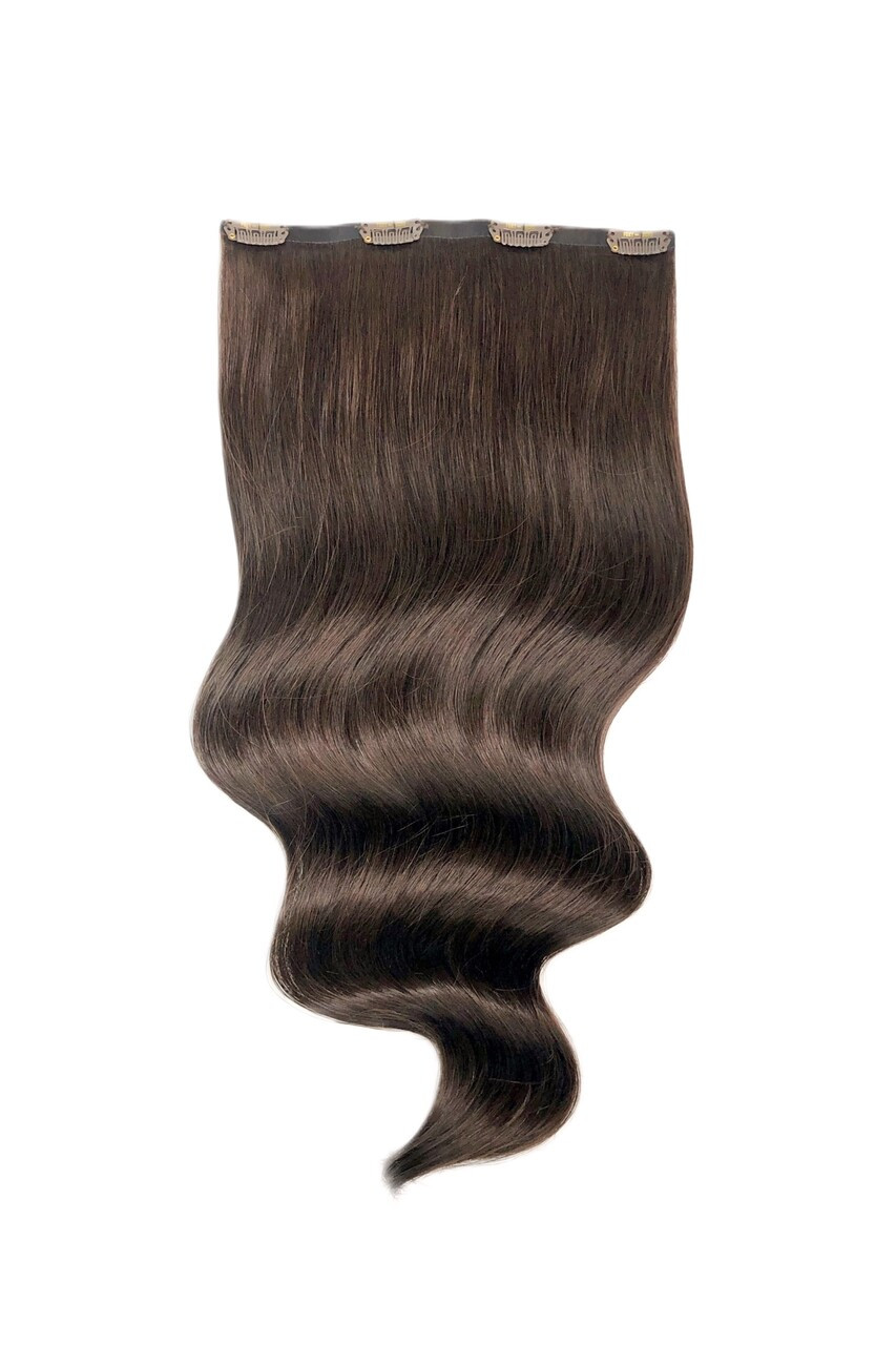 Cocoa Volumizer Silk Seamless Clip In Hair Extensions