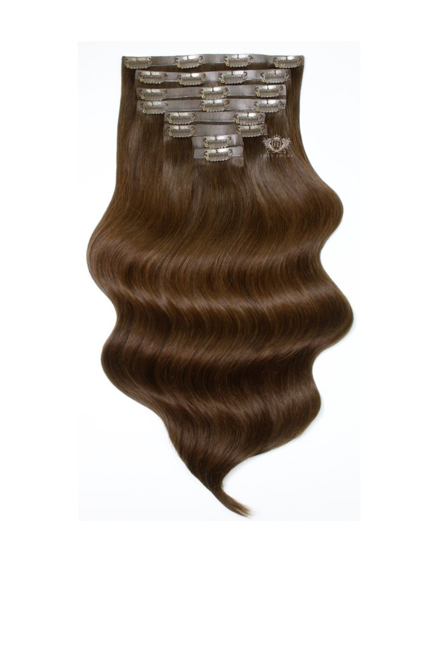 Chocolate - Seamless Clip In Remy Human Hair Extensions | Foxy Locks