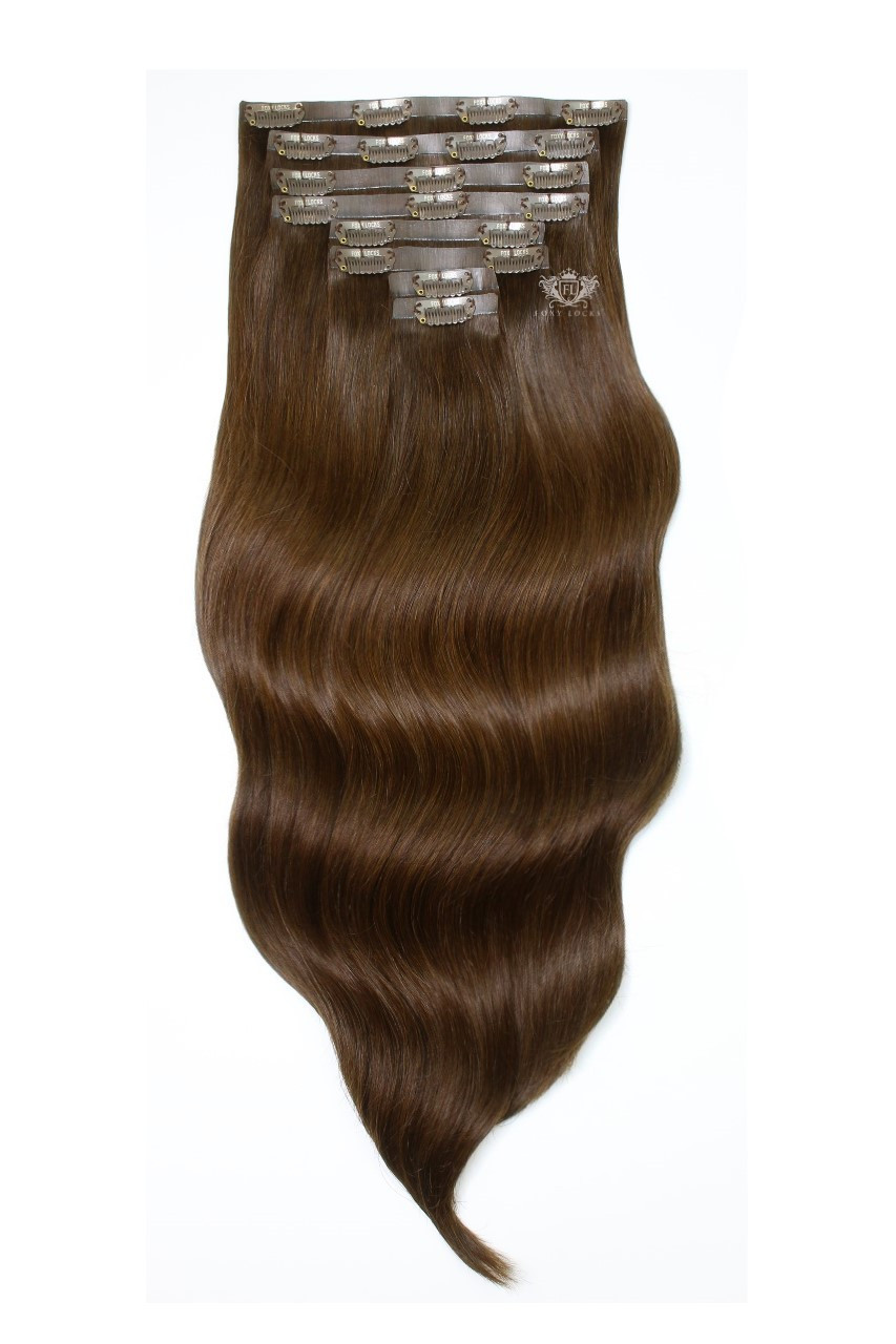 Chocolate - Seamless Clip In Remy Human Hair Extensions | Foxy Locks