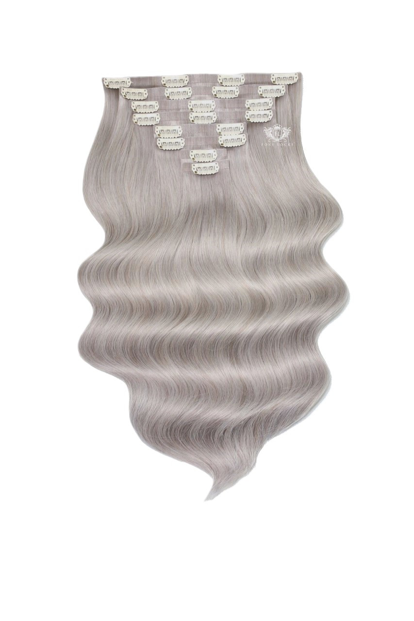 Silver Fox - Seamless Clip In Remy Human Hair Extensions | Foxy Locks