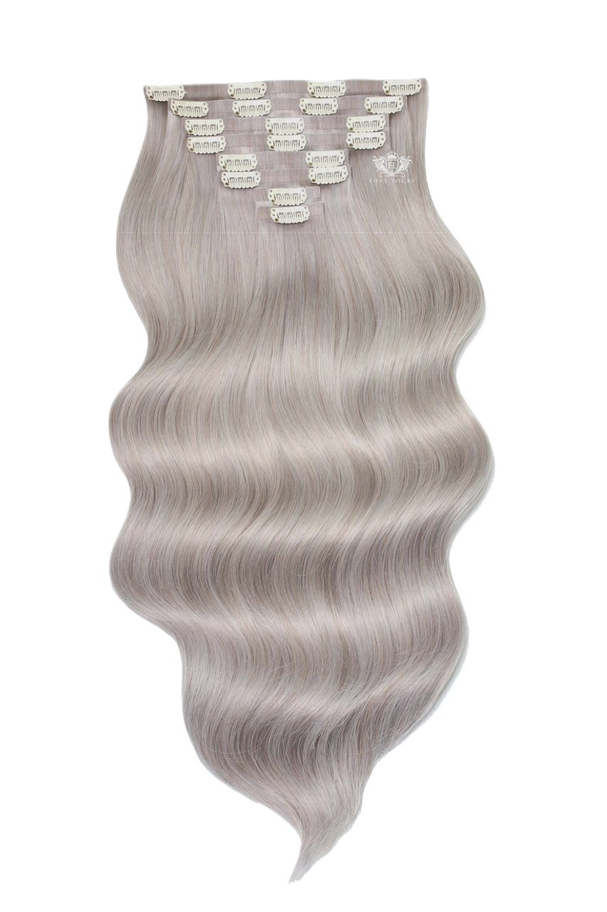 Silver Fox - Seamless Clip In Remy Human Hair Extensions | Foxy Locks