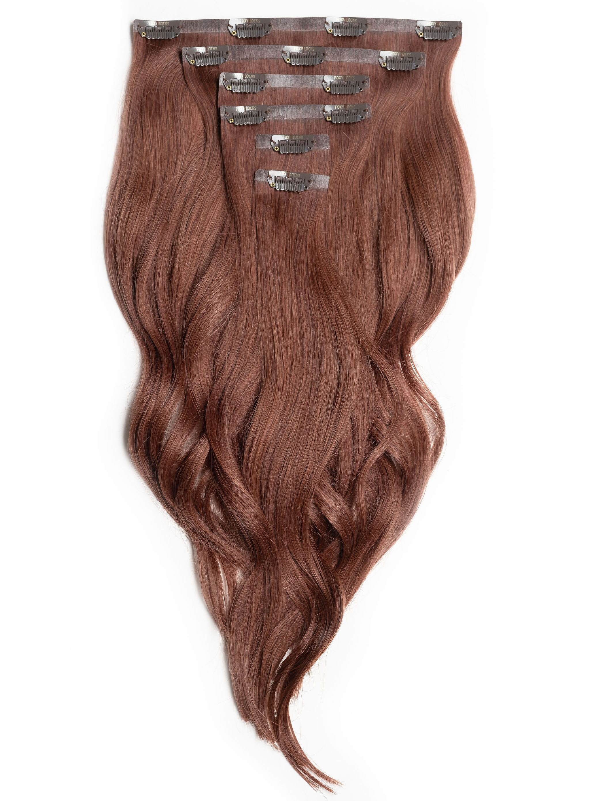 Mahogany Elegant 20" Silk Seamless Clip In Hair Extensions 160g *Final Sale*