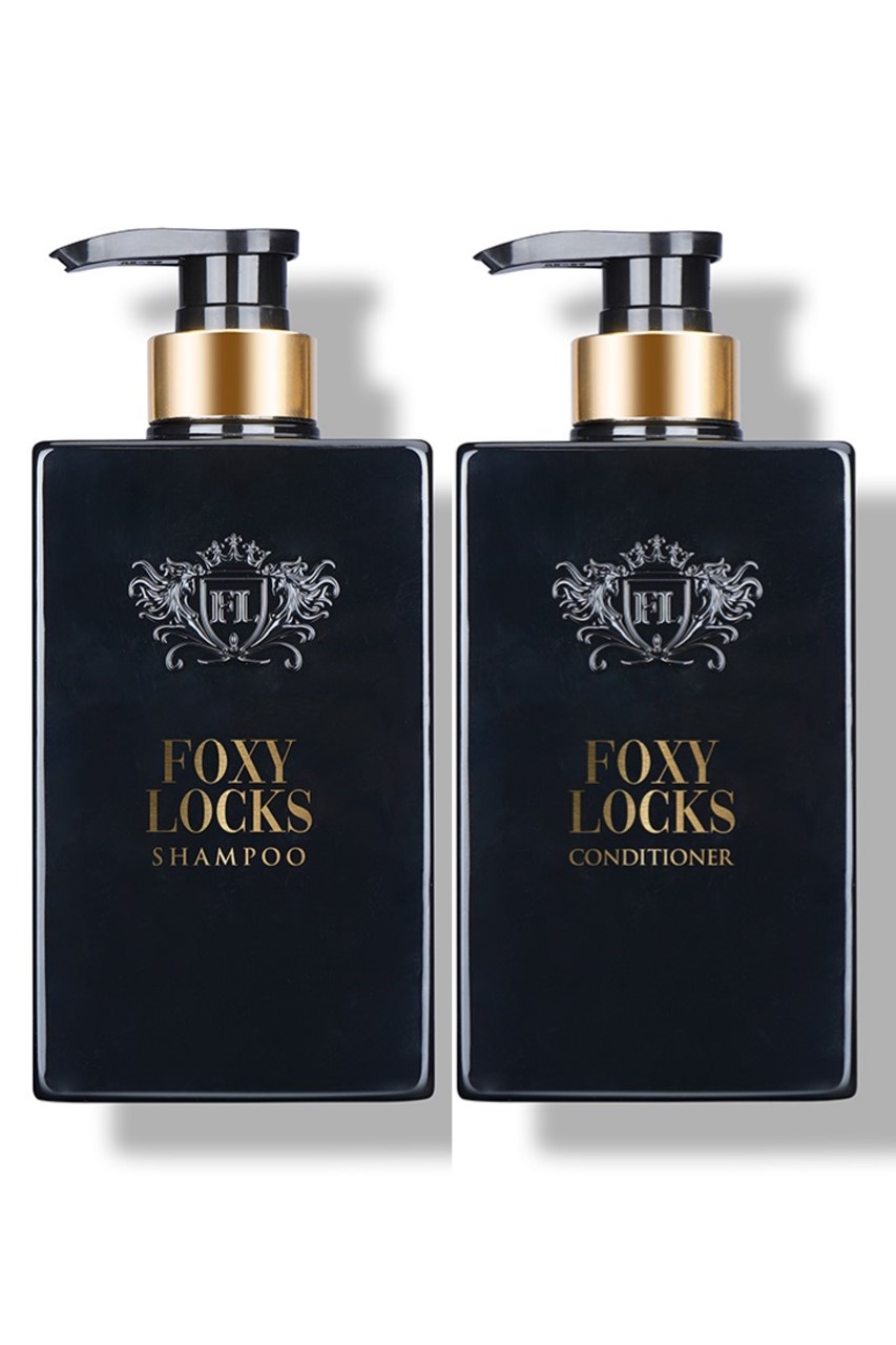 Foxy Locks Women's Black/Gold Luxury Duo Shampoo + Conditioner - Infused With Argan Oil 500Ml