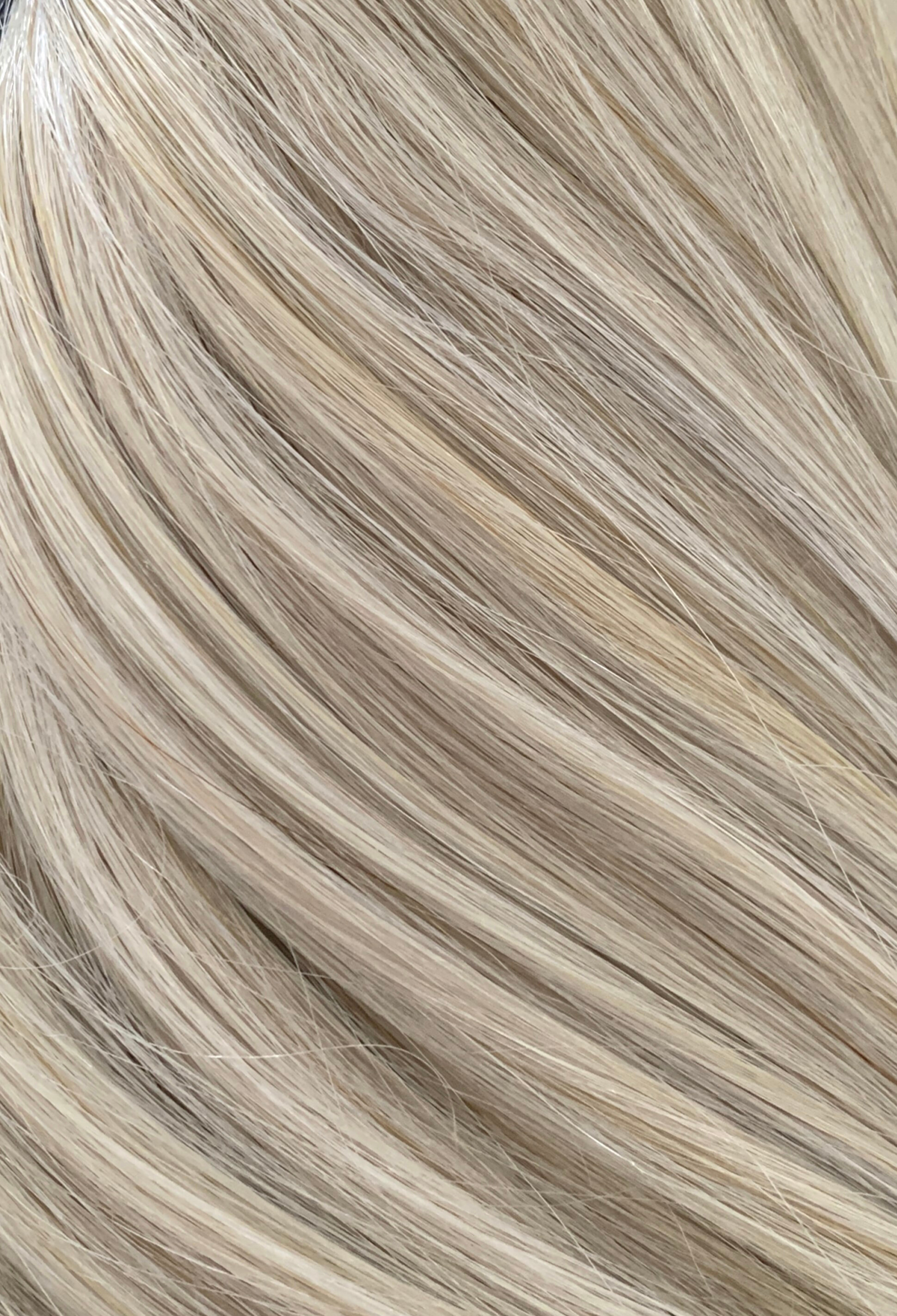 Iced Latte - Double Wefted Lace Full Head Clip in Human Hair Extensions