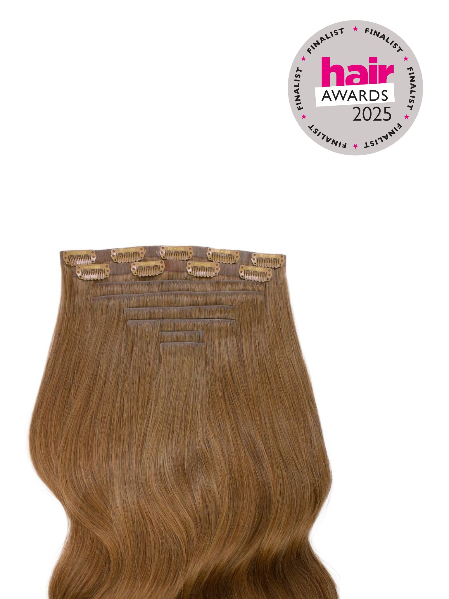 Chestnut - Invisible 20" Deluxe Clip In Remy Human Hair Extensions 200g