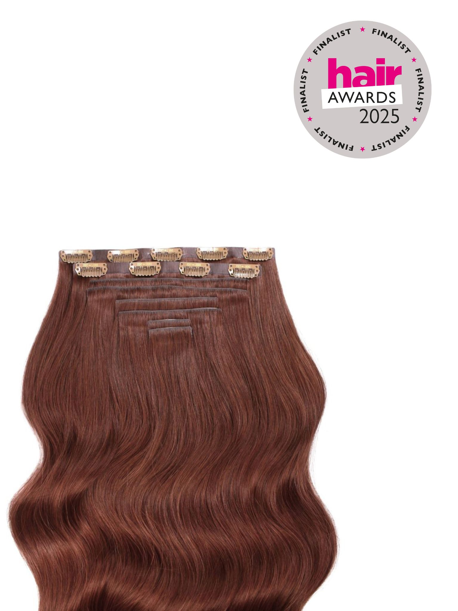 Mahogany - Invisible 20" Deluxe Clip In Remy Human Hair Extensions 200g