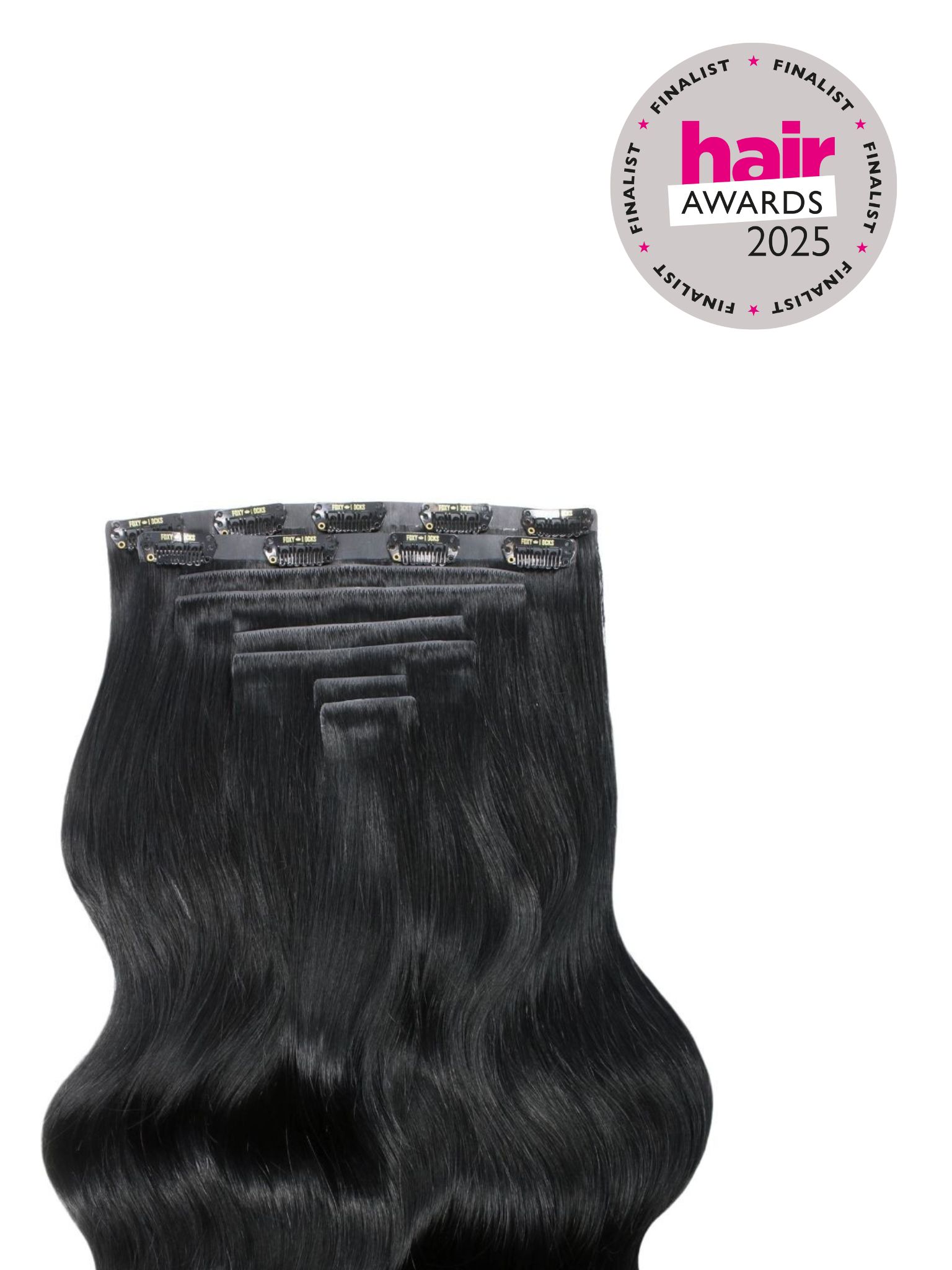 Jet Black - Invisible 20" Deluxe Clip In Remy Human Hair Extensions 200g