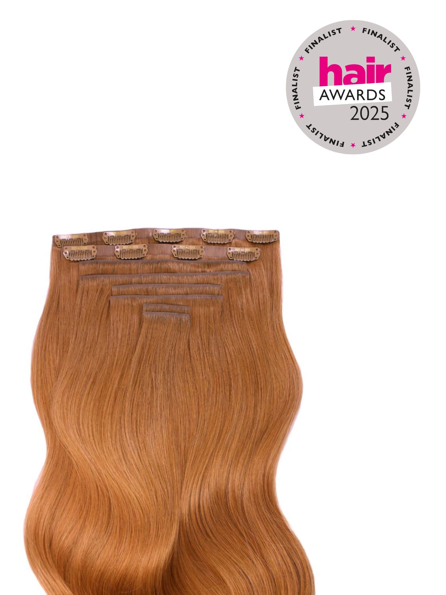 Cinnamon Ginger - Invisible 20" Deluxe Clip In Remy Human Hair Extensions 200g