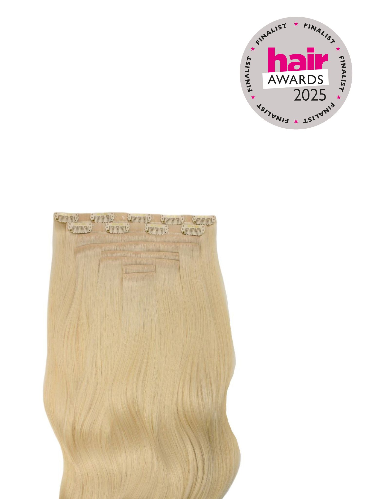 Hollywood Blonde - Invisible 20" Deluxe Clip In Remy Human Hair Extensions 200g