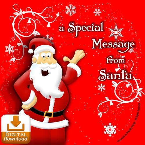 DIGITAL DOWNLOAD Santa Message Personalized Christmas Kids Music