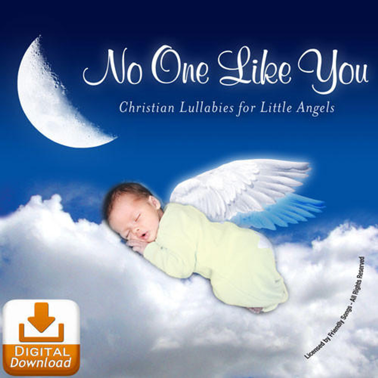 DIGITAL DOWNLOAD - No One Like You Personalized Kids Christian Lullaby  Music Album - Personalized Friendly Songs