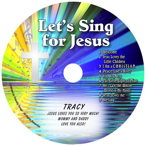 Let's Sing For Jesus Personalized Kids Christian Music CD