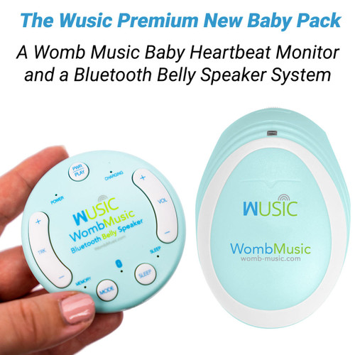 a hand holding a Wusic Belly speaker a hand holding a Wusic Belly speaker