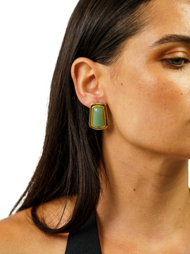 Sonne Aria Green Aventurine Earrings