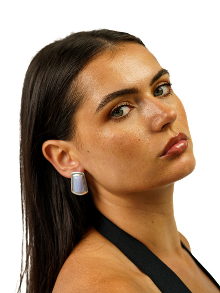 Sonne Aria Blue Lace Agate Earrings