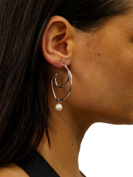 Sonne Bella Silver/Pearl Earrings