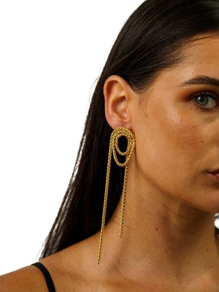 Sonne Caroline Gold Chain Earrings
