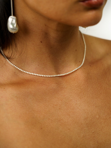 Sonne Tennis Necklace Gold