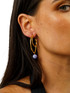 Sonne Belle Gold Blue Lace Agate Earrings