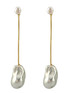 Rain Gold Chain Pearl Drop Earrings
