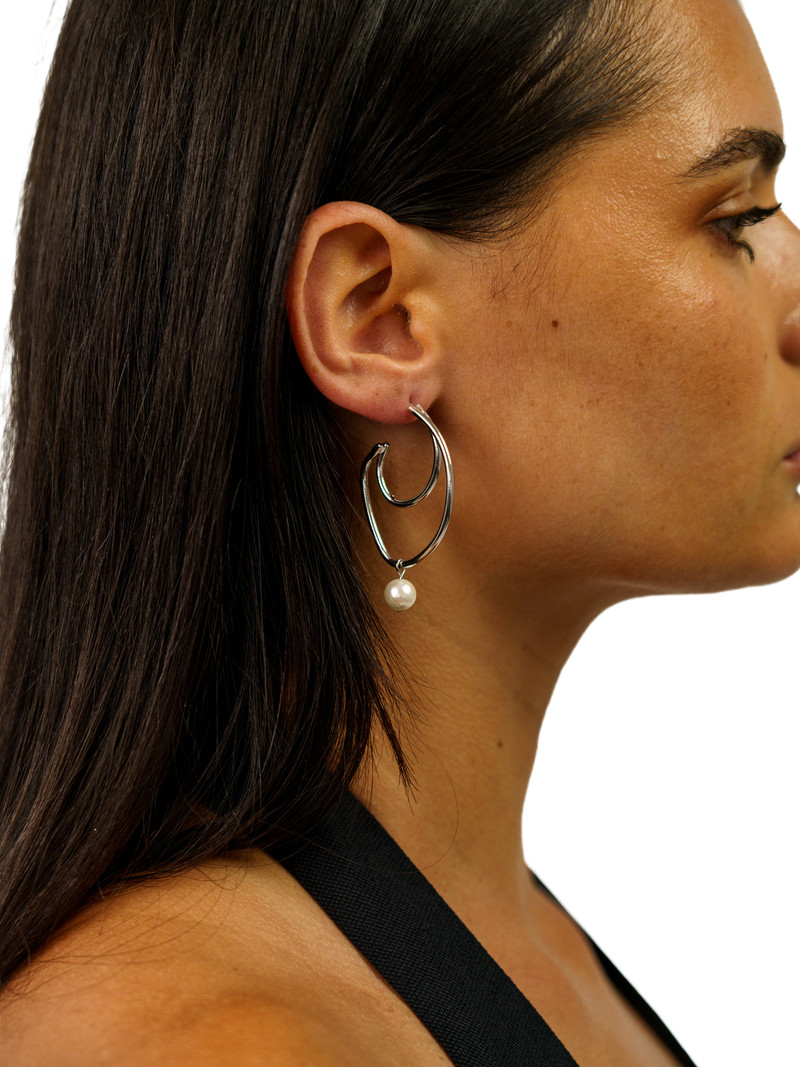 Sonne Bella Silver/Pearl Earrings