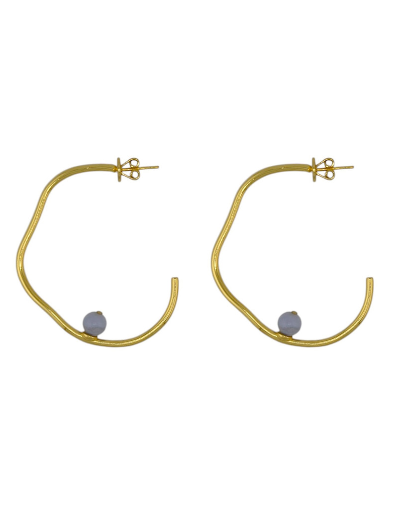 Sonne Charlotte Earrings Blue Lace Agate